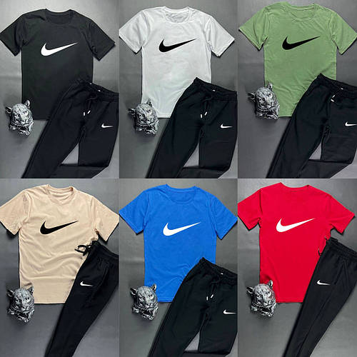 Мужской Комплект Nike с Большим Логотипом | Футболка и Спортивки Найк ...