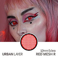 Кольорові контактні лінзи Urban Layer 17mm Sclera Red Mesh R