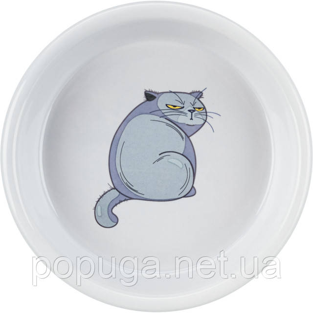 Trixie Ceramic Bowl 0.25 L / 13 cm керамічна миска для кішок, сірий