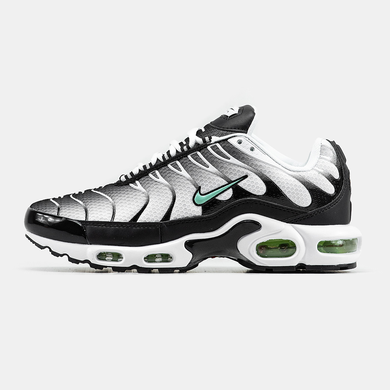 Чоловічі Кросівки Nike Air Max TN Plus White Black Mint / Найк Аїр Макс ТН Плюс Білі з Чорним та Ментоловим