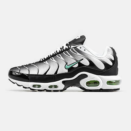 Чоловічі Кросівки Nike Air Max TN Plus White Black Mint / Найк Аїр Макс ТН Плюс Білі з Чорним та Ментоловим, фото 1