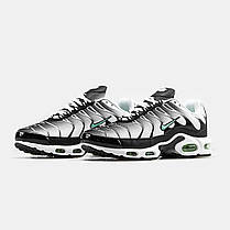 Чоловічі Кросівки Nike Air Max TN Plus White Black Mint / Найк Аїр Макс ТН Плюс Білі з Чорним та Ментоловим, фото 4