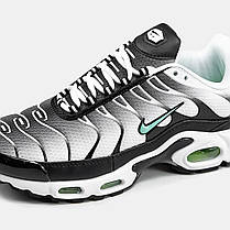 Чоловічі Кросівки Nike Air Max TN Plus White Black Mint / Найк Аїр Макс ТН Плюс Білі з Чорним та Ментоловим, фото 5