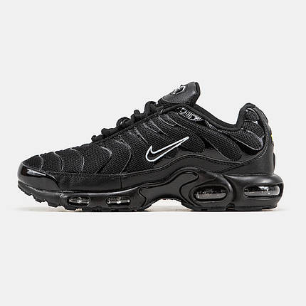 Чоловічі Кросівки Nike Air Max TN Plus Black White / Найк Аїр Макс ТН Плюс Чорні з Білим, фото 1