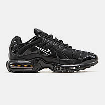 Чоловічі Кросівки Nike Air Max TN Plus Black White / Найк Аїр Макс ТН Плюс Чорні з Білим, фото 3