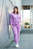 Спортивный костюм женский прогулочный велюровый, женский комплект лиловый Юрма одяг