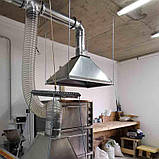 Витяжка витяжної купольної форми з оцинкованої сталі, розмір 700 х 700 мм для мангалу (Острівний), фото 9