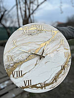 Часы настенные из эпоксидной смолы диаметр 40 см