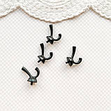 Мініатюра Гачок 2.3*1.6 см Чорний, фото 3