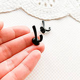 Мініатюра Гачок 2.3*1.6 см Чорний, фото 4