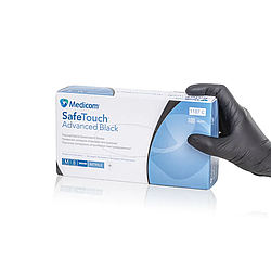 Рукавички нітрілові (чорні) SafeTouch Advanced Black MEDICOM 3,5 г 100шт M