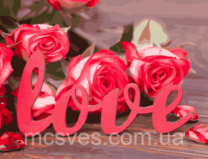 Картина по номерам. "Троянди любові" 40х50 12118-AC, фото 1