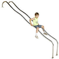 Дитяча гірка з неіржавких труб KBT для дитячого майданчика H-150 см