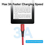 Кабель Vention USB 2.0 до Micro USB, 1.5 метри, алюмінієвий корпус, швидка зарядка 18W/3A, червоний, COARG, фото 3