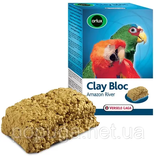 Versele-Laga Orlux Clay Bloc Amazon River ВЕРСЕЛЕ ЛАГА ОРЛАКС мінеральний блок із глиною для великих папуг