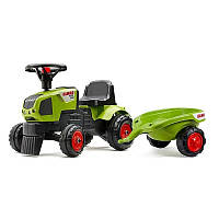 Детский трактор-каталка FALK 1012B BABY CLAAS AXOS 310 с прицепом, World-of-Toys