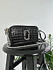 Сумочка Marc Jacobs The Croc Embossed Black люкс/екошкіра сумка чорна Крос Боді на 2 відділення з ланцюжком, фото 7