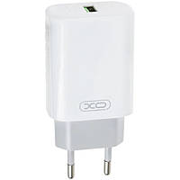 Сетевое зарядное устройство XO L85D QC3.0 (1USB/18W) + USB - Lightning, White