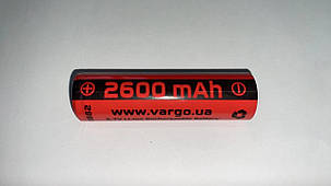 Акумулятор літій-іонний 18650 VARGO 2600mAh, фото 1