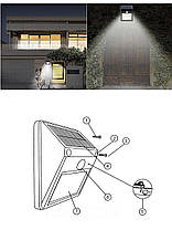 20 Solar Led Ліхтар Ever, Світлодіодний ліхтар на сонячній батареї, Вуличний світильник з датчиком руху, фото 5