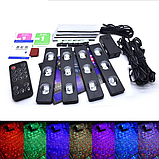 Підсвічування автосалону А12, Підсвічування в машину, RGB стрічки для підсвічування салону авто, Світломузика в машину, фото 2