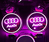 Підсвітка підстаканника авто RGB Модель BMW, MERCEDES, TOYOTA, AUDI, LED підсвітка в машину, фото 11