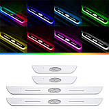 Поріг світлодіодний на двері авто (4 накладки): BMW, MERCEDES, FORD, AUDI, HYUNDAI, TOYOTA, фото 8