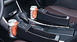 Органайзер-кишенька з АЗП (2виходи USB+ підставка під стакан), коричневий, Автомобільний органайзер, фото 8