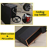 Органайзер-кишенька з АЗП (2виходи USB+ підставка під стакан), коричневий, Автомобільний органайзер, фото 9