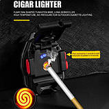 Акумуляторний LED ліхтарик W5154 із запальничкою, Світлодіодний ліхтарик, Ручний ліхтарик - брелок, фото 8