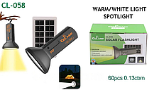 Ліхтар Solar flashlight CL-058, Світлодіодний ліхтарик на сонячній батареї, Підвісний ліхтарик для кемпінгу, фото 5