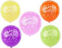 Набор латексных воздушных шаров 100 шт. "Happy birthday" ассорти 302-4