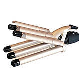 Плойка п'ять хвиль для завивки волосся Щипці для завивки волосся Gemei GM 2933, фото 4