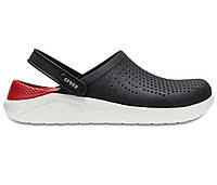 Сабо Crocs LiteRide Clog Black/White Крокси чоловічі/жіночі лайтрайд чорно-білі оригінал