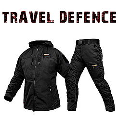 Комплект мілітарі "TRAVEL DEFENCE" BLACK (Таслан + Мікрофліс)