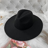 Шляпа Федора унисекс с широкими полями 9,5 см ORIGINAL черная