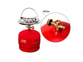 Газовий кемпінговий балон 5 л з латунними пальниками