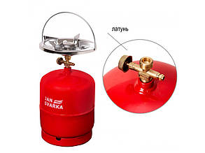 Газовий кемпінговий балон 8 л з латунними пальниками