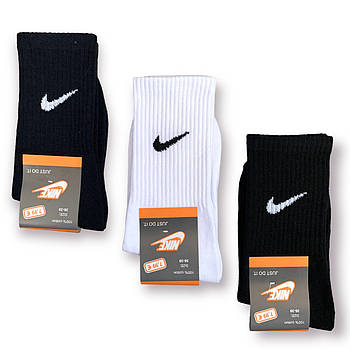 Шкарпетки жіночі демісезонні бавовна Nike, розмір 36-39, високі, асорті, 05194