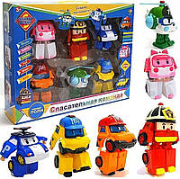 Трансформери Робокар Полі 6 шт Полі Рой Хеллі Ембер Марк Бакі DT335B Robocar Poli