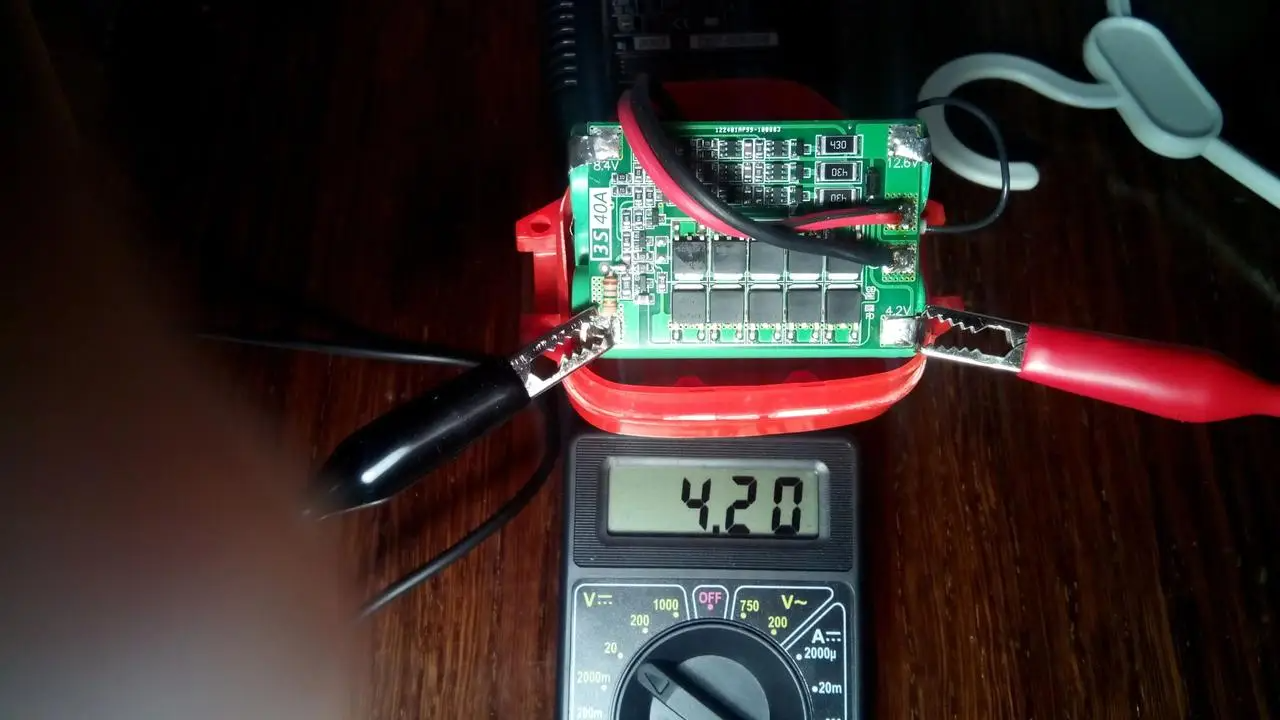 Контроллер заряда/разряда BMS 3S 40A 11.1V/12.6V с самовосстановлением (балансир) Li-Ion 18650 - фото 7 - id-p1800732410