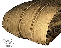 Рулонная Спиральная Молния Тип 10.В рулоне 100 метров -Цвет Койот