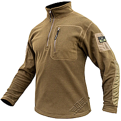 Толстовка тактична 1/4 Zip "TRAVEL DEFENCE" COYOTE (Мікрофліс)