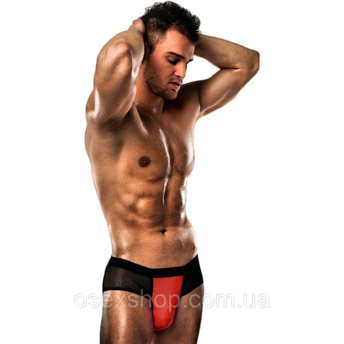 Розпад!!! Чоловічі трусики з червоним гульфиком Passion 007 THONG red XXL/XXXL