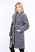 Пальто жіноче демісезонне з нашитими кишенями Актуаль 043 джинсовий, 50, фото 2
