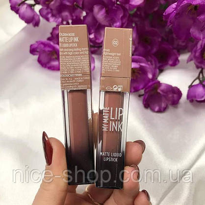 Рідка матова помада Golden Rose My Matte Lip Ink No 02, фото 4