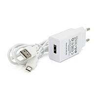 Набір BOROFONE BA68A СЗУ 1xUSB+ кабель Micro, 2.1A, 1м, White, Blister-box