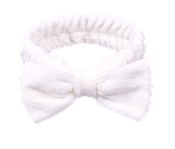 Повязка тепла на резинці з бантиком біла, фото 2