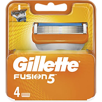 Gillette Fusion5 4шт. Оригинал (джилет фьюжн) лезвия Кассеты для бритья жилет фьюжн