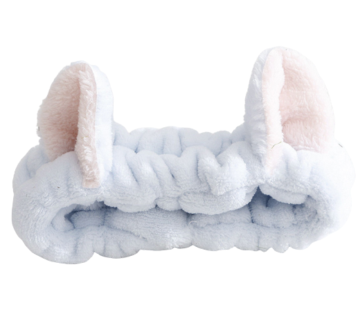 Повязка Котик для волосся з вушками блакитна, фото 1